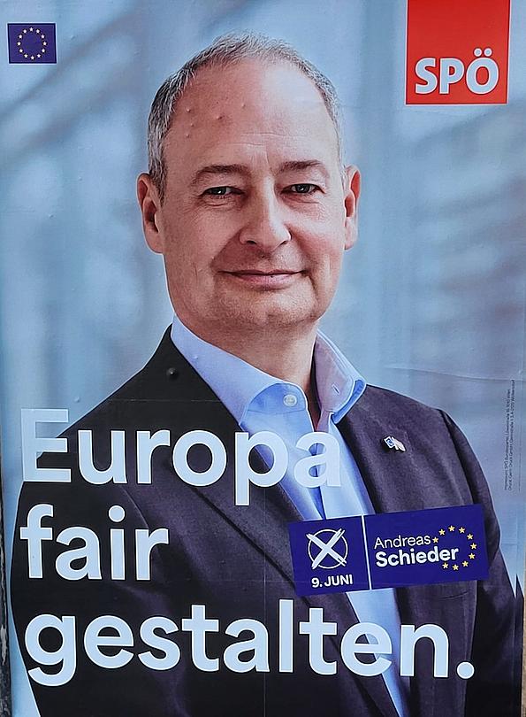Wahlplakat der SPÖ mit Andreas Schieder