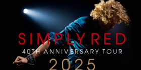 Key Art für das Simply Red 40th Anniversary Tour Konzert in der Wiener Stadthalle