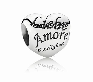 Arbandanhänger mit Gravur Liebe, Amore aus Sterling Silber