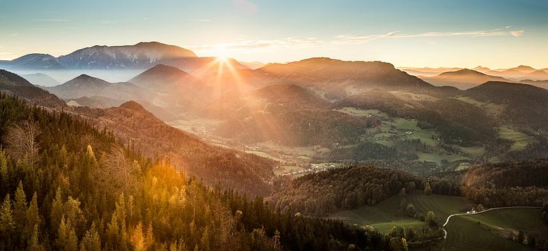 Blick auf Schneeberg von der Hohen Wand