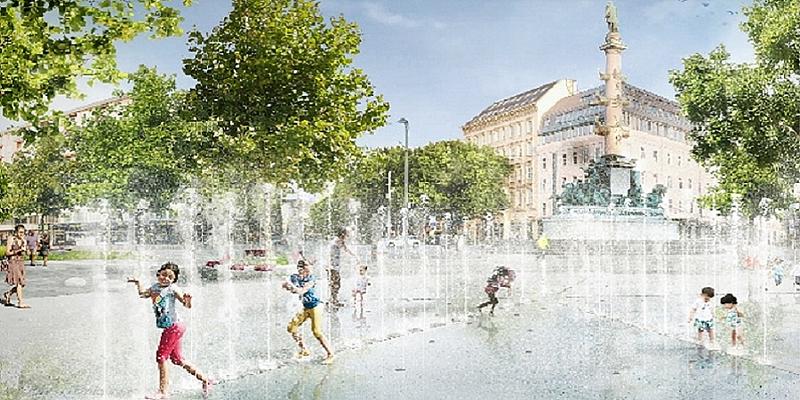 geplantes Wasserspiel am Bahnhof Praterstern