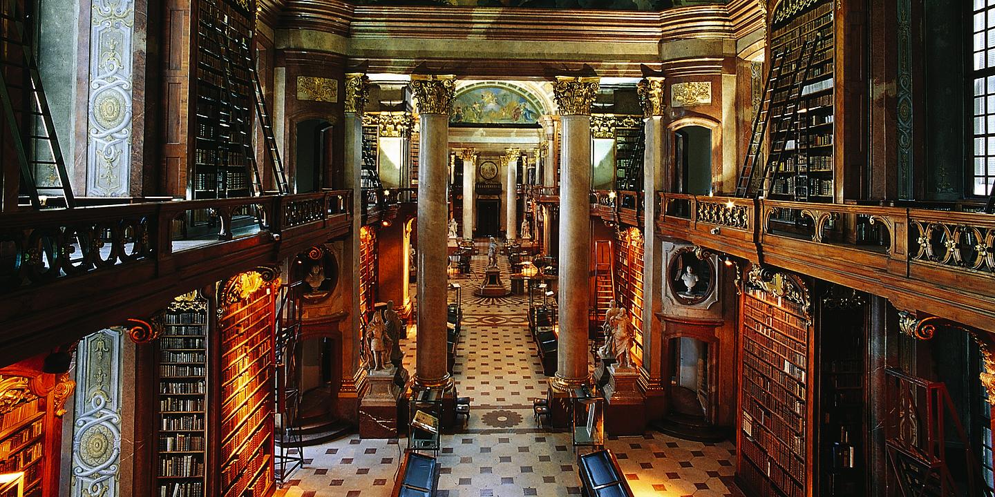 Foto vom Prunksaal in der Österreichischen Nationalbibliothek