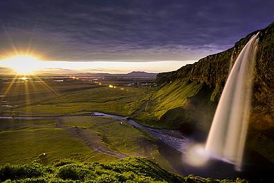 Landschaftsbild Island Seljalandsfoss