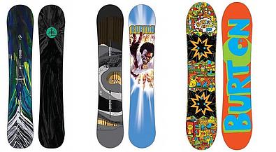 3 verschiedene Snowboards von Burton