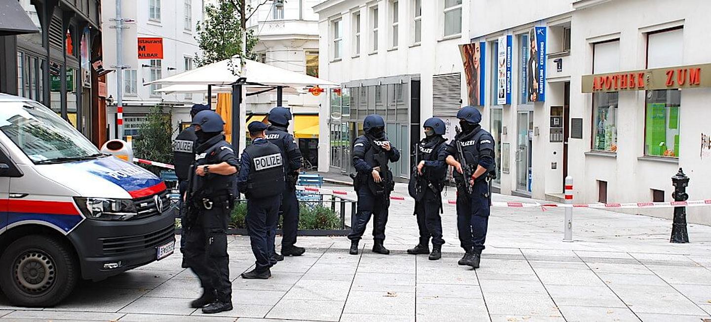 Polizisten am Fleischmarkt