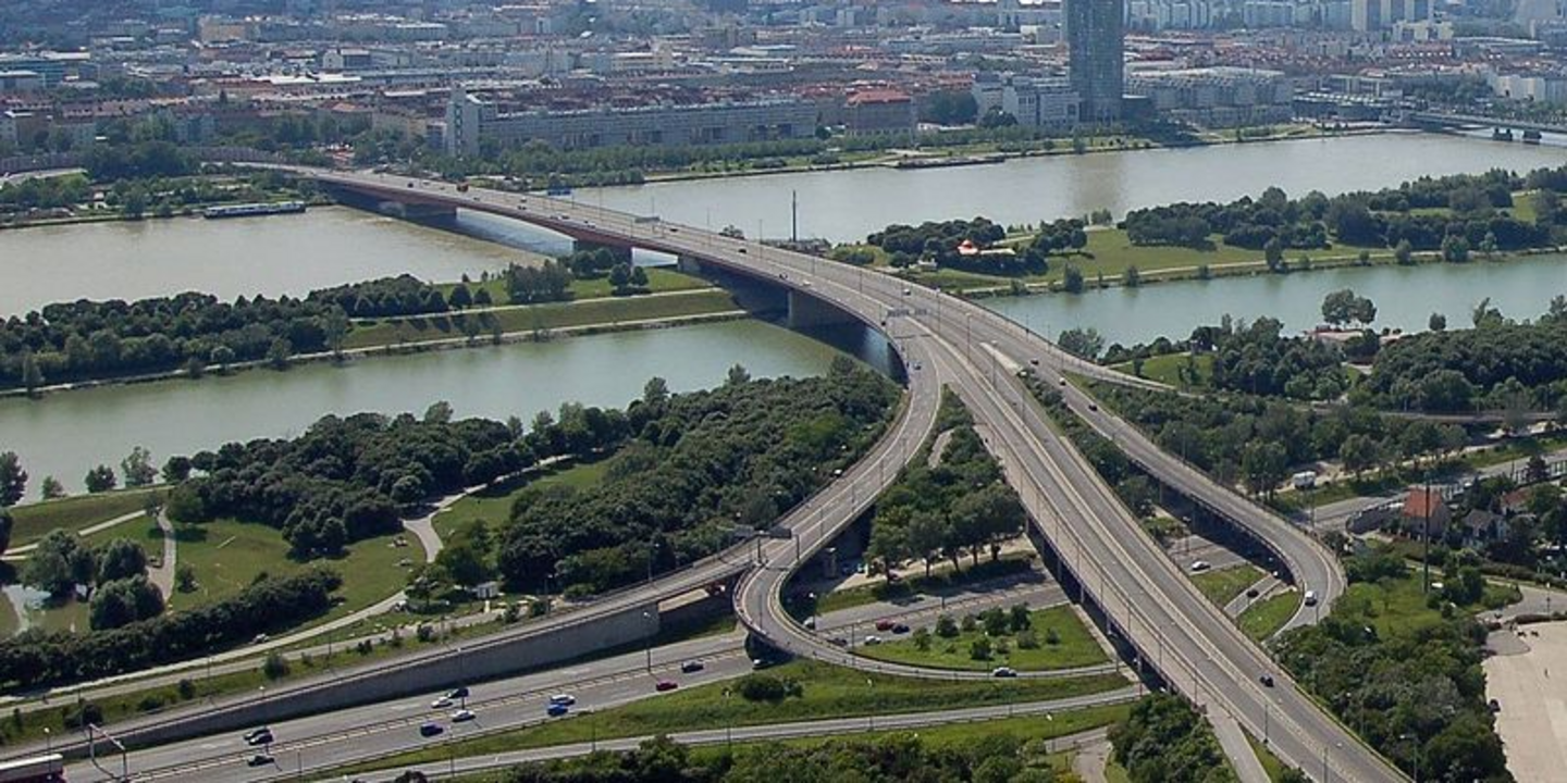 Brigittenauer Brücke Vogelperspektive