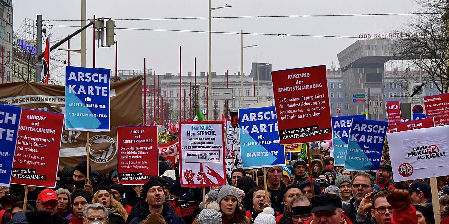 Demonstration Gewerkschft