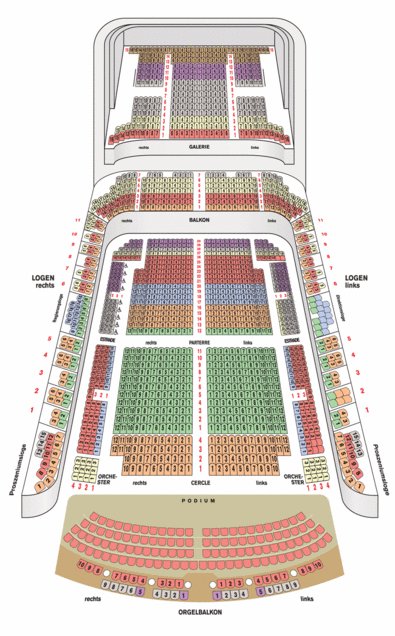 Sitzplan Großer Saal