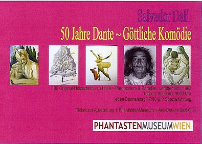 Karte einer Sonderausstellung über den Künstler Dali