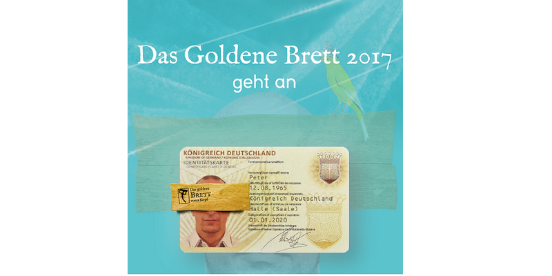 Das goldene Brett vorm Kopf Gewinner