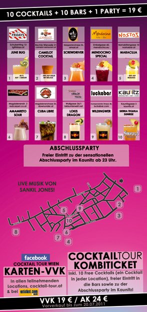 Cocktailtour Wien Locations, Free-Cocktails