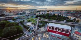 Blick vom Wiener Riesenrad auf das Stadtpanorama