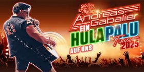 Sujet für die "Ein Hulapalu Auf Uns - Tour 2025" vom selbsternannten Volks-Rock´n´Roller Andreas Gabalier Andreas Gabalier