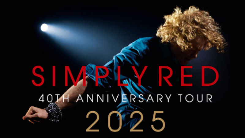 Key Art für das Simply Red 40th Anniversary Tour Konzert in der Wiener Stadthalle