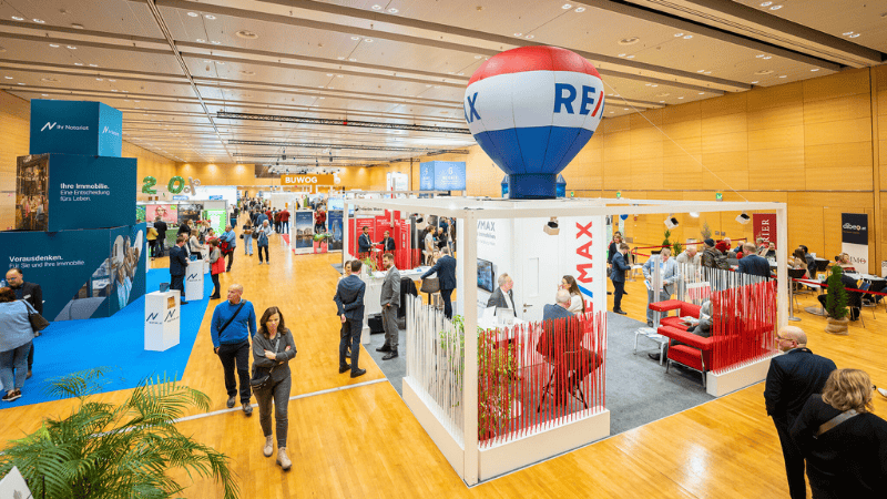 Ein Blick auf die Wiener Imobilienmesse in der Messe Wien