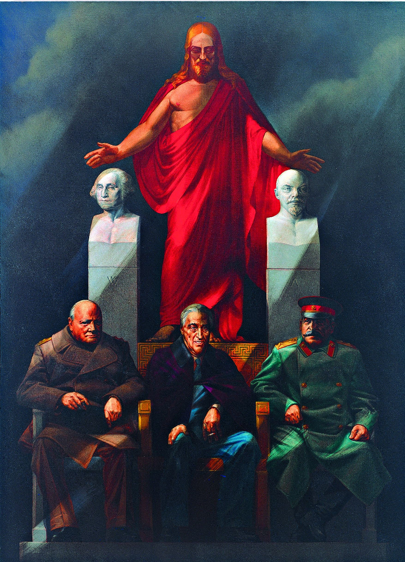 "Between War and Peace". Öl auf Leinwand, 1995. mumok - Museum moderner Kunst Stiftung Ludwig Wien, erworben 1999.