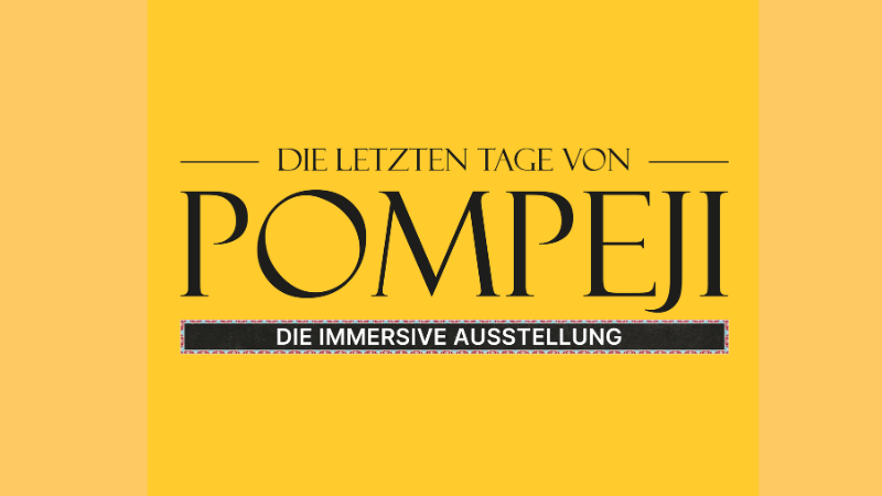 Logo der Ausstellung Die letzten Tage von Pompeji