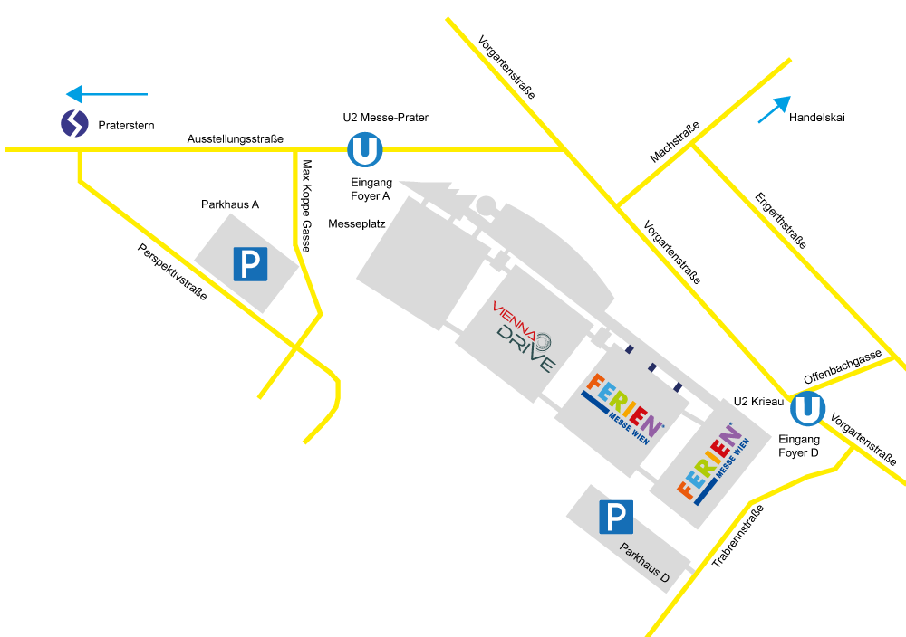 Geländeplan der Messe Wien 